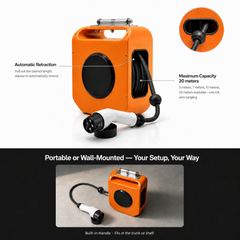Rollkern automatic retraction guide ??20m capacity, portable or wall-mount