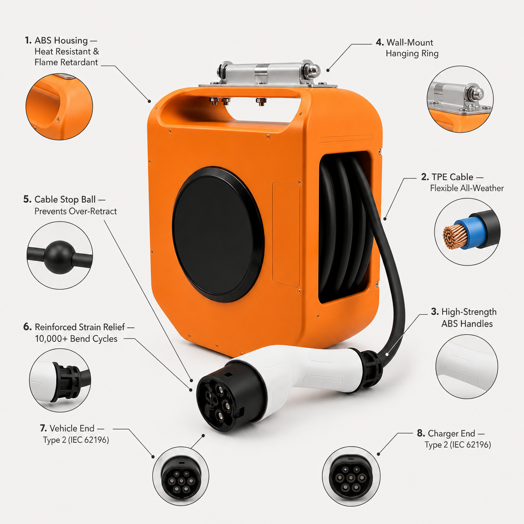 Rollkern YSH-EV014 annotated specifications with 8 callouts